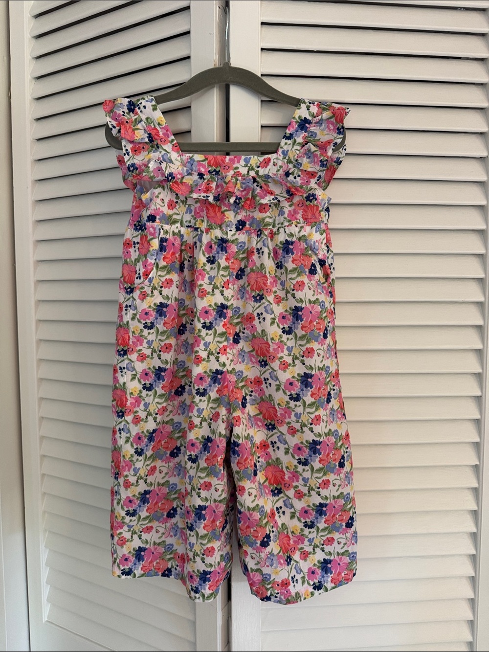 Janie & Jack Floral Ruffle Jumpsuit 12-18 m